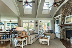 Vaulted Family Room Ceiling