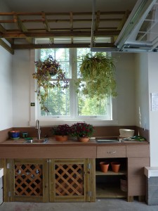 Planters delight in garage