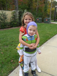 Little Children in costumes