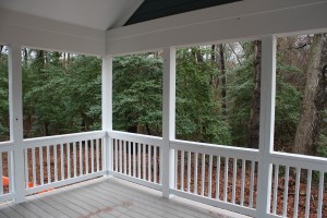 Privately wooded backyard