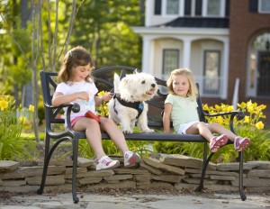 Founders Pointe cul-de-sac bench