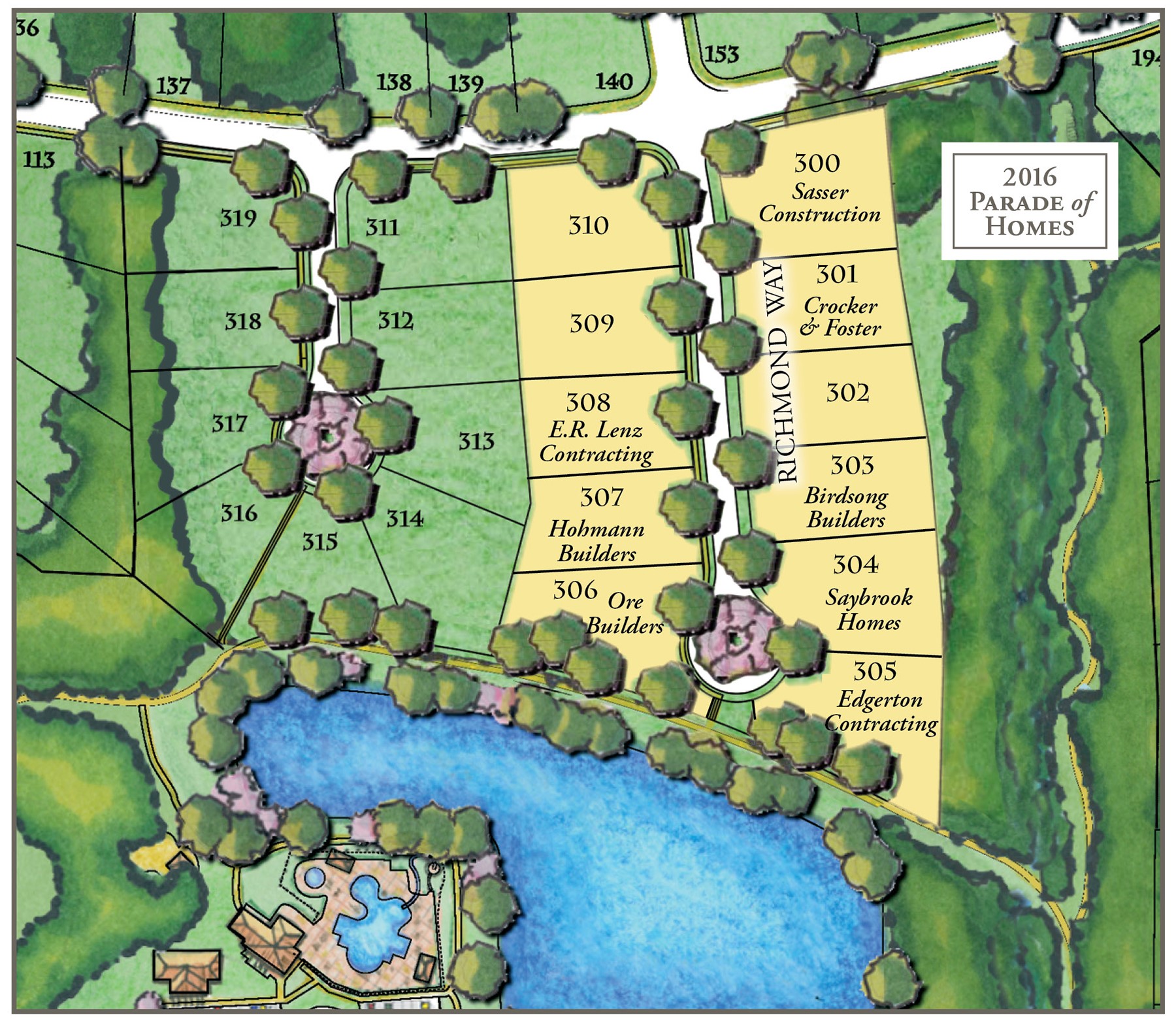 Parade of Homes Siteplan Map Founders Pointe