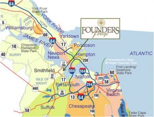 Founders Pointe Map - Hampton Roads Centrally Located