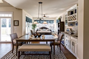 Kitchen opens to Sun Room