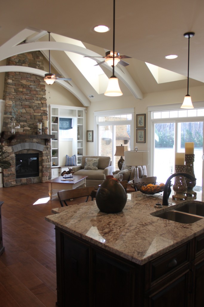 Vaulted Ceiling Family Room Founders Pointe
