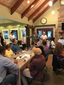 Meeting in clubhouse