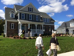 Couple visiting a home