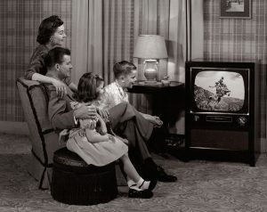 1950s Family Watching TV